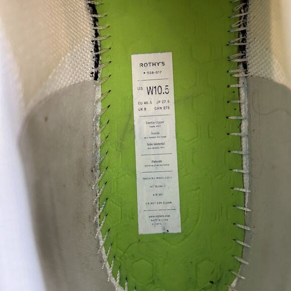 Rothy's The Lace Up Bright White Casual‎ Sneaker Womens 10.5 - Picture 13 of 15